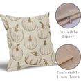thumbnail image 5 of Fall Pillow Covers 20x20 Set of 2 Brown Pumpkin Autumn Themed Thanksgiving Harvest Print Decorative Throw Pillows Outdoor Pillowcase Farmhouse Linen Cushion Case Decor for Sofa Couch Bed, 5 of 6