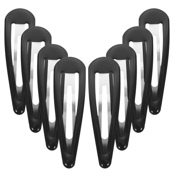 OULII 50pcs Snap Hair Clips Women with Metal Black Strong Grip for Parties