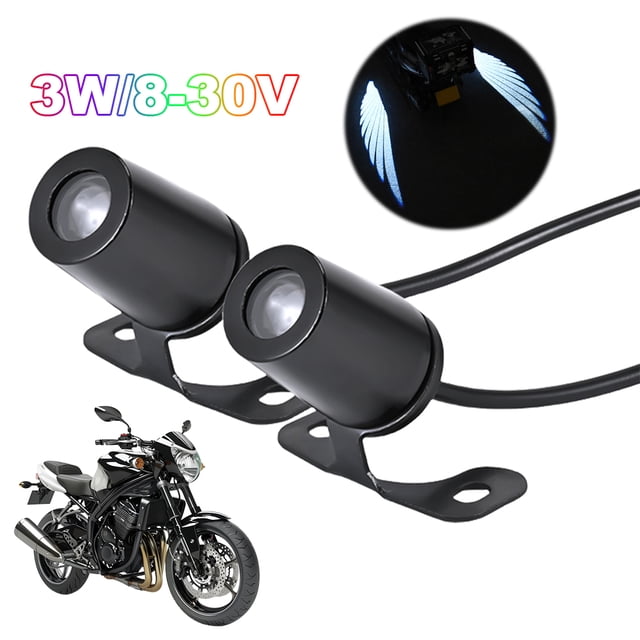 Luces proyección Ángel LED bienvenida Likrtyny para motocicleta 8-30V blanca 2 uds