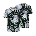 thumbnail image 3 of Daiia Cartoon Koala Bear Mens Baseball Jersey Button Down Shirts Short Sleeve Sports Uniforms-4X-Large, 3 of 9