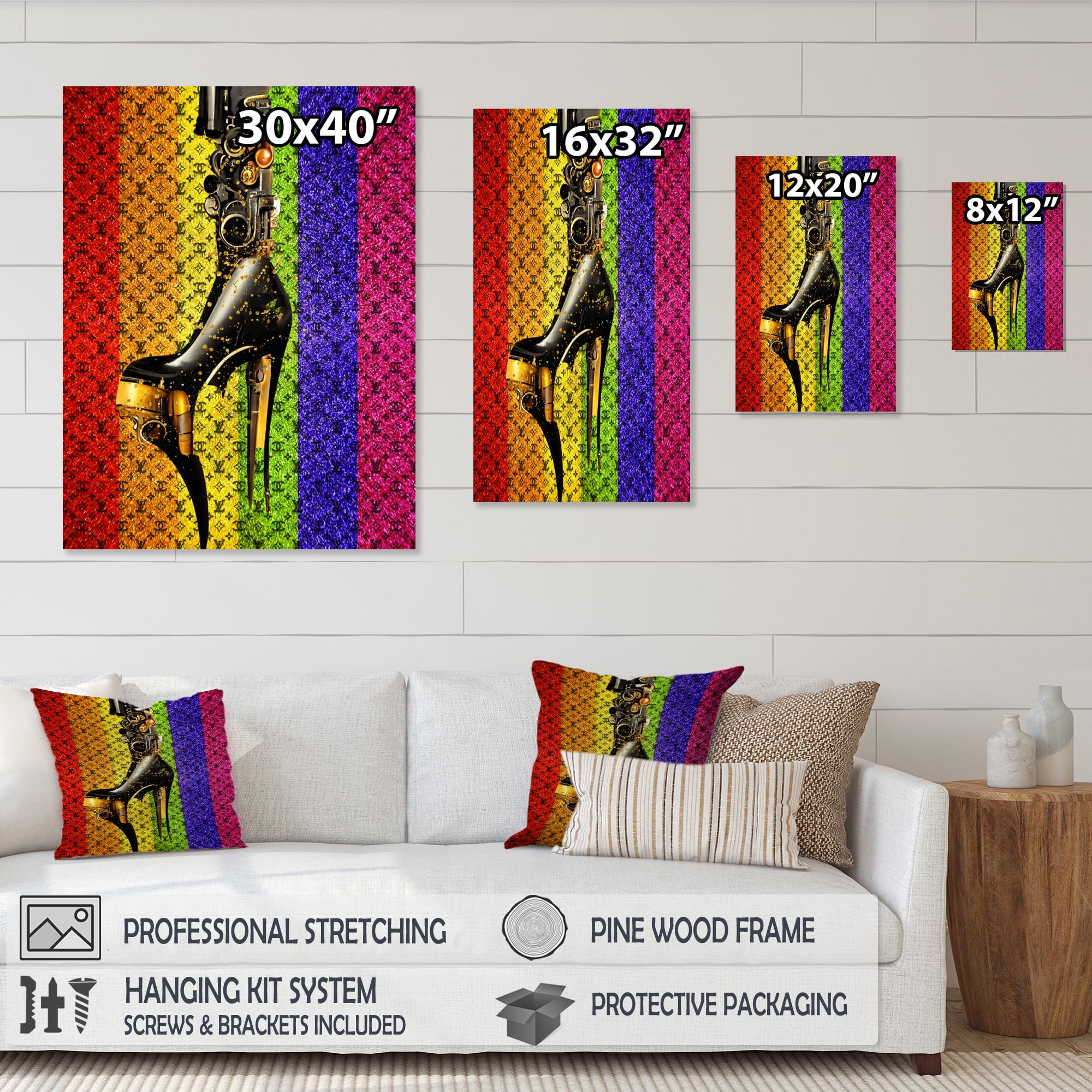 Designart High Fashion High Heel III Canvas Wall Art