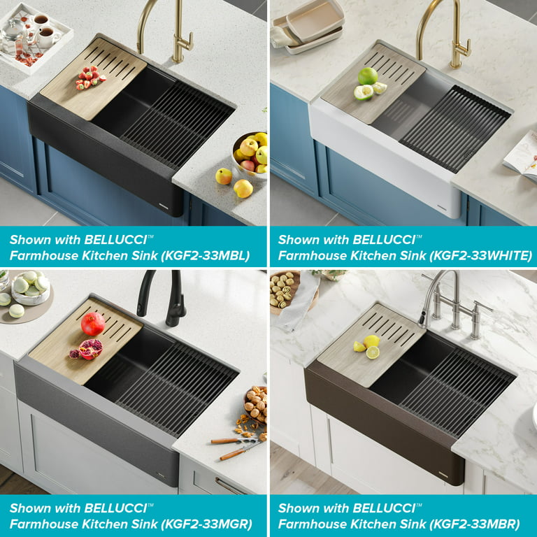 KRAUS Multipurpose Workstation Sink Roll-Up Dish Drying Rack in Black 