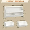 thumbnail image 6 of DIYSET Kids Bookshelf & Toy Storage Organizer, Toy Shelf with Wheels Drawers, Kids Bookcase with Cubby Storage, Toy Box Cabinet for Playroom, Bedroom, Nursery, Living Room, White, 6 of 8