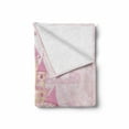 thumbnail image 2 of Once upon a Time Soft Flannel Fleece Blanket, Fairy Princess Castle on Sky Clouds Surreal Dream World Girls Story, Cozy Plush for Indoor and Outdoor Use, 60" x 80", Rose Cream Green, by Ambesonne, 2 of 6