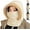 Beige, variant on Thermal Hat with Face Mask Balaclava Men Women, Plush Fleece Winter Ski Windproof Full Face Hood