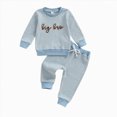 thumbnail image 5 of TOWED22 Toddler Baby Girl Fall Winter Clothes 2pcs Set Long Sleeve Crewneck Sweatshirt and Pants Cute Print Outfits Clothing(Blue,4-5 Y), 5 of 5
