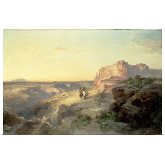 Great BIG Canvas | Rolled Thomas (1837-1926) Moran Poster Print entitled Red Rock Trail, South Utah, 1913