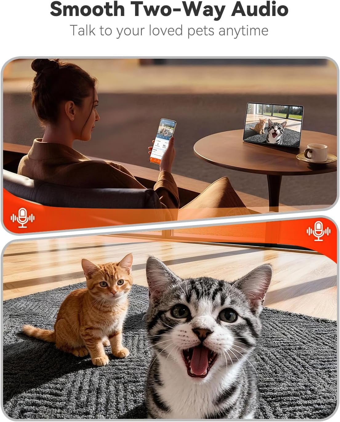 Automatic Cat Feeder with Camera for Two Cats, 6L Automatic Dog Feeder with HD Video and Night Vision, 5G/2.4G WiFi Pet Feeder for Cats & Dogs, SD Card Storage & 2-Way Audio