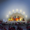 thumbnail image 4 of Fiudx Ofertas relámpago del día Adornos navideños de madera con luces LED, adornos navideños, adornos semicirculares, luces festivas, 4 of 6