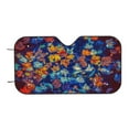 thumbnail image 7 of Fotbe Colorful Fall Leaves Car Windshield Sunshade | Sun Visor Protector Front Window Shade, Keeps Out UV Rays, Keeps Your Vehicle Cool-Small, 7 of 7