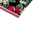 thumbnail image 2 of Jordan Manufacturing 42" x 20" Megara Beacon Black Tropical and Windsurf Beacon Red and Green Stripe Reversible Rectangular Outdoor Chair Cushion with Ties and Hanger Loop, 2 of 13
