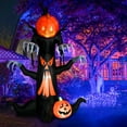 thumbnail image 6 of Large 8 FT Halloween Inflatables Outdoor Decoration, Blow Up Pumpkin Ghost Inflatables Halloween Decor with Build-in LED Lights for Halloween Party Indoor Outdoor Yard Lawn Garden Décor, 6 of 8