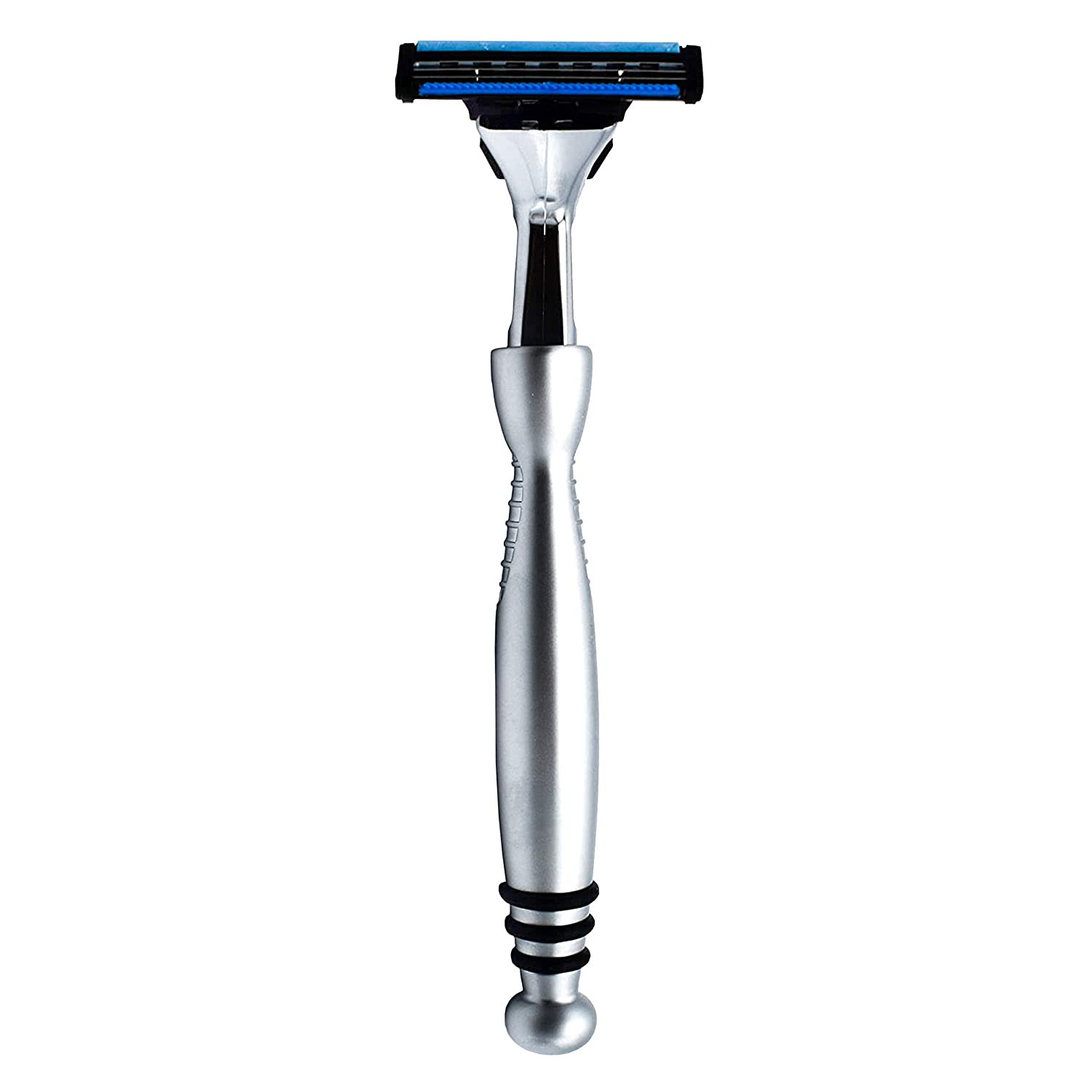 Heavyweight Chrome Razor Handle from Taconic Shave - Includes One Preloaded Razor Blade