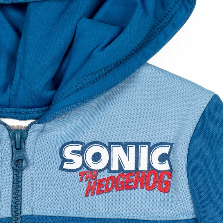 SEGA Sonic The Hedgehog Toddler Boys Fleece Half Zip Hoodie