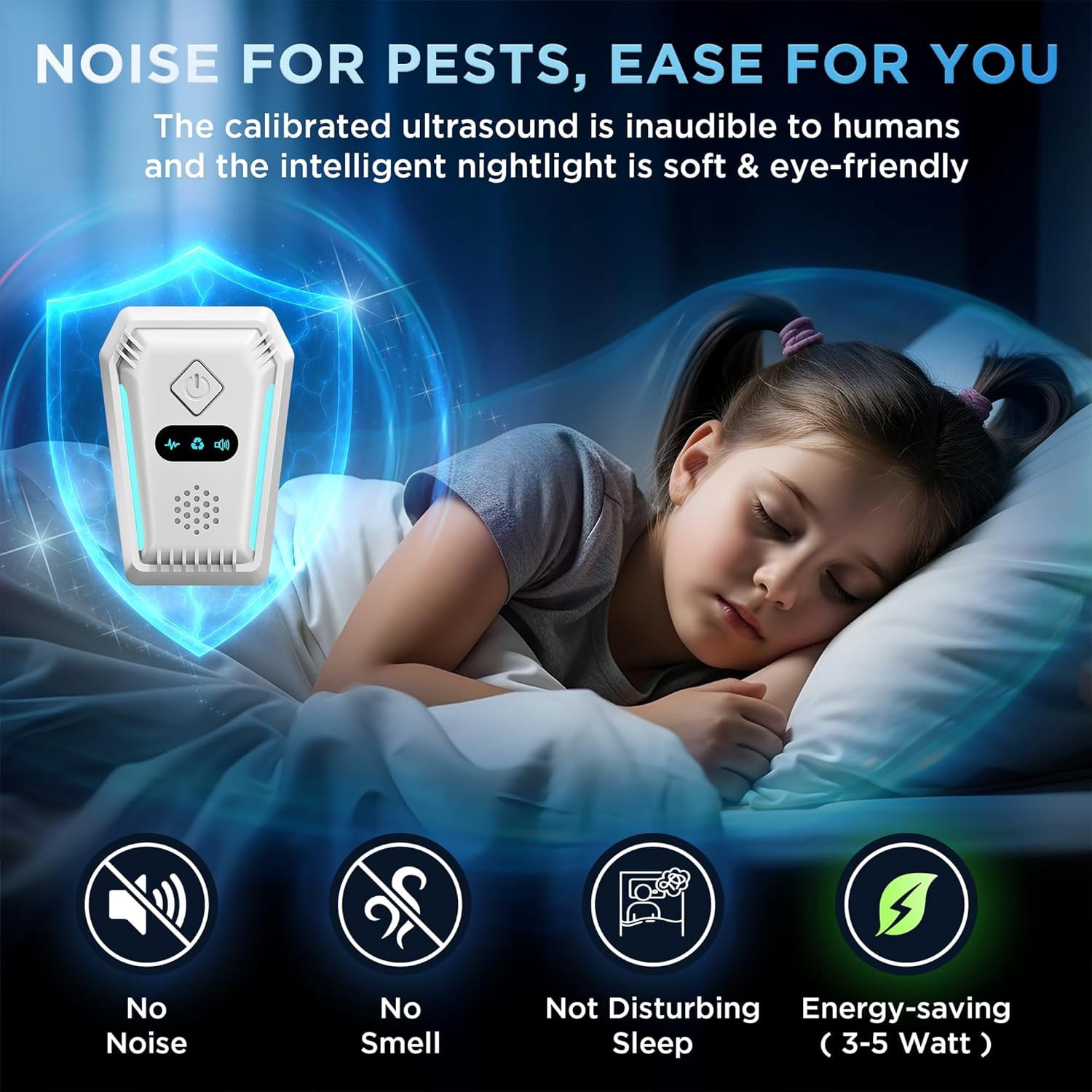 2026 Upgraded Ultrasonic Pest Repeller Indoor, 6 Packs Plug-in Pest Deterrent Device for Mice, Rats, Roaches, Ants, Spiders & Insects, Electronic Home Pest Control Device with 3 Working Modes