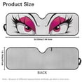thumbnail image 7 of Uorisanigo Windshield Sun Shade Windshield Shade for 2020-2025 Jeep Gladiator(JT) Funny Eyes Pink Heat Shield Sun Visor Cover Windshied Sunshade Blocks UV Rays Keep Your Car Cooler, 7 of 7