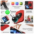 thumbnail image 7 of Protective Case for iPad Air 5th 4th Gen 10.9 inch and iPad Pro 11 Inch 4th 3rd 2nd Generation (2022 2021 2020 2018) with Pencil Holder, Handle, Adjustable Stand & Shoulder Strap, Red, 7 of 7