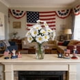 thumbnail image 6 of CuiLiyq Artificial Memorial Flowers, Outdoor Grave Decorations, UV Resistant Fake Silk Flowers Patriotic Cemetery Flowers for 4th of July Independence Day Decor Home, 6 of 7