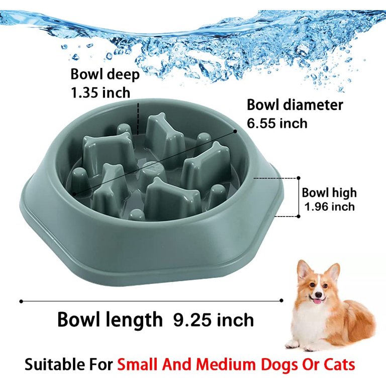 Slow Feeder Small Dog Bowl Non-Slip Puzzle Dog Bowl Anti-Choking for S & M  Dogs