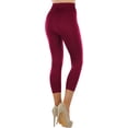 thumbnail image 5 of ToBeInStyle Womens Capri Length Wide Waistband Seamless Lightweight Stretch Leggings, 5 of 8