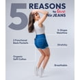 thumbnail image 4 of NirJEANS Women's Short Jeggings - Sexy Jeans Shorts For Women, High Waisted Crossover Women's Jeggings Booty Shorts for Women (10 4", Indigo), 4 of 6