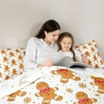 thumbnail image 5 of Manfei Cute Gingerbread Man Bedding Comforter Set,Merry Christmas Twin Comforter Sets,Gold Brown White Bedding Set For Girtls Teens,Microfiber Bedroom Decor Reversible,2-Piece, 5 of 8