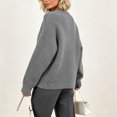 thumbnail image 5 of Xdegoge Womens V Neck Ribbed Knit Sweater Slouchy Loose Fit Long Sleeve Pullover Tops Casual Chunky Drop Shoulder Jumper Fall Winter Warm Cozy Knitwear, 5 of 7