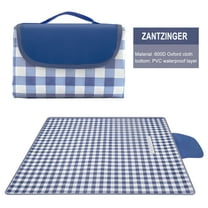 Large Picnic Outdoor Blanket, 59''x39'' Waterproof Foldable Blankets Gingham Picnic Mat for Beach, Camping Grass Lawn Park Accessories Cute Couples Gift Ideas Wedding Registry