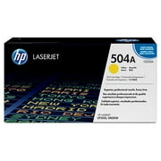 Angle View: HP 504A (CE252A) Toner Cartridge, Yellow
