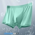 thumbnail image 5 of Naughtyhood Comfortable Underwear Mid-waist Breathable Crotch Men's Shorts Trendy Milk Silk Comfort Shorts,Green,L, 5 of 5