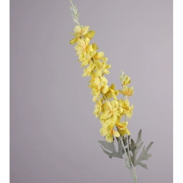 6 flores artificiales de espuela de caballero, jacinto de espuela de caballero bifurcado y flocado, decoración for el hogar, accesorios for fotografía de bodas, flores artificiales