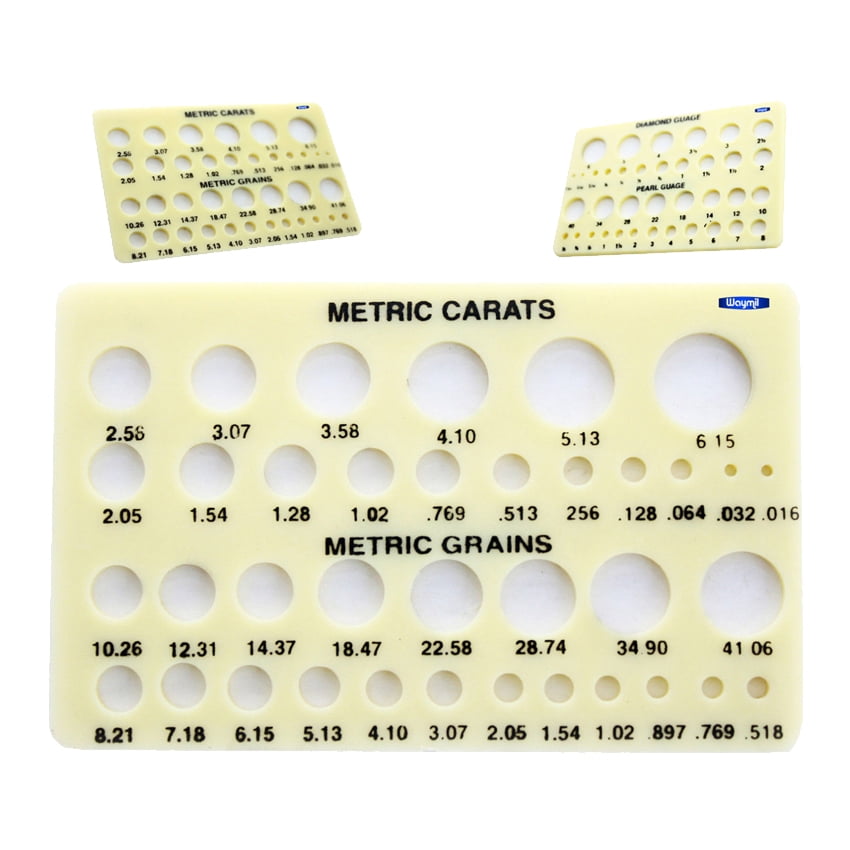 Diamond Pearl Gemstone Gauge Jewelers Jewelry Measuring Carat Metric