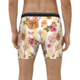 thumbnail image 2 of Men's Boxer Briefs, Key Lock And Flowers Soft and Breathable Mens Underwear Boxer Briefs With Widen Waist, 2 of 5