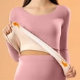 thumbnail image 7 of Delliss Pregnant Women's Solid Color Round Neck Long Sleeve Nursing Top Matching Legging Pants Fall Winter Warm Clothing Set Pink L, 7 of 7
