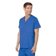 thumbnail image 3 of Landau Essentials Men's Classic Fit V-Neck Five Pocket Scrub Top, Style 7489, 3 of 4