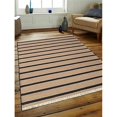 thumbnail image 1 of 8 x 10 ft. Hand Weave Kelim Wool Area Rug, Cream & Charcoal - Contemporary, 1 of 1