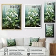 thumbnail image 4 of Designart "Chilled Forest Snowdrop Realism" Snowdrops Floater Framed Canvas Art Print, 4 of 5
