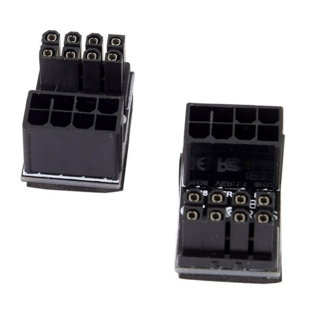 Juego De Adaptadores De Corriente De ángulo De 180 Gra GPU De 2 Piezas Para 8PIN Sunnimix Conector de dirección asistida