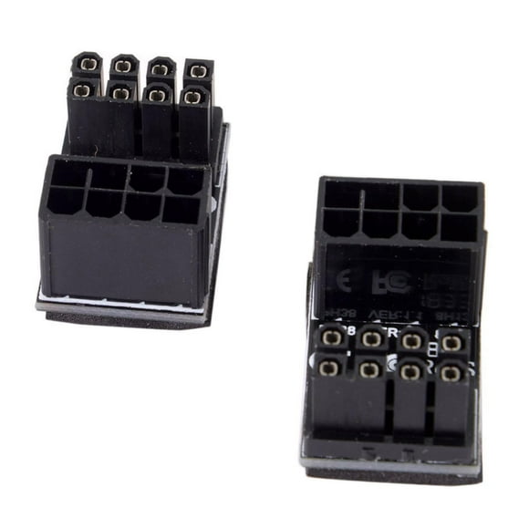 Juego De Adaptadores De Corriente De ángulo De 180 Gra GPU De 2 Piezas Para 8PIN Sunnimix Conector de dirección asistida