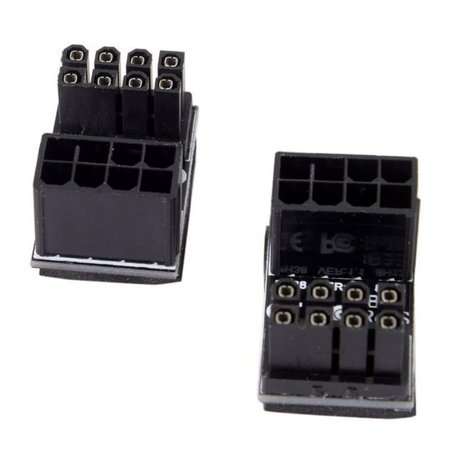 Miulika Ensemble de 2 Adaptateurs GPU Angle 180 Degrés pour Cartes Graphiques de Bureau, 8 Broches