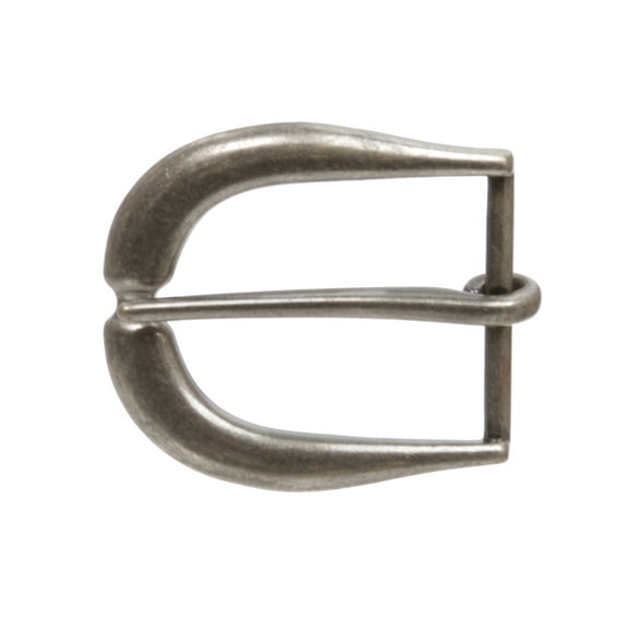 Single Prong Vintage Crescent Belt Buckle 1.5" Fit - Antique Silver/Brass