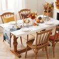thumbnail image 3 of Navy Blue Pumpkin Fall Table Runner - 36 Inch Long Thanksgiving Harvest Botanical Vintage Cotton and Linen Blended Dress Scarves Farmhouse Table Runner for Kitchen Dining, Coffee Table, 13" x 36", 3 of 8