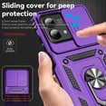 thumbnail image 4 of for Moto G Stylus 5G 2023 Case with Slide Camera Cover HD Screen Protector [ Grade Drop Tested]  Ring Holder Kickstand Protective Phone Case for Motorola Moto G Stylus 5G 2023, Purple, 4 of 17