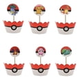 thumbnail image 1 of Decoraciones de fiesta de cumpleaños de Pokémon, globos de papel de aluminio de Pikachu, vajilla desechable, plato, servilleta, telón de fondo para niños, suministros de fiesta para niños, 1 of 4