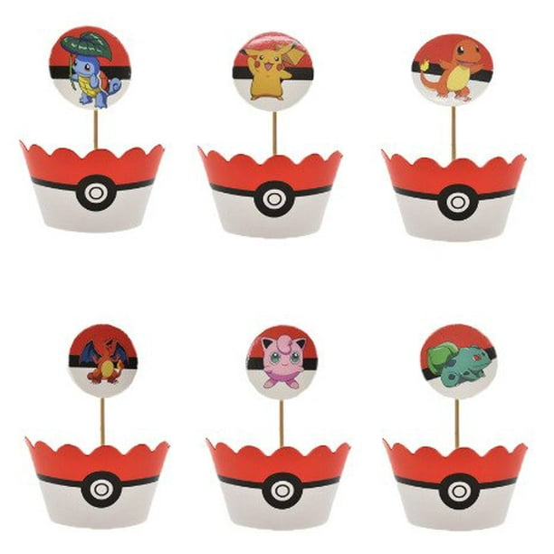 Decoraciones de fiesta de cumpleaños de Pokémon, globos de papel de aluminio de Pikachu, vajilla desechable, plato, servilleta, telón de fondo para niños, suministros de fiesta para niños