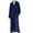 Navy, variant on Womens Long Nightgowns Flannel Pajamas Bathrobe Zip-Up Pajamas Homestays Long-Sleeved Pajamas Hot Pink
