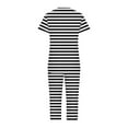 thumbnail image 6 of Viikei Travel-Friendly Sleepwear Set Wrinkle-Resistant Lounge,Women-neck Short Sleeved Pajamas and Pants Set Casual Pajamas with Pockets Black S, 6 of 7