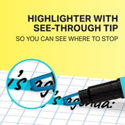 Sharpie Highlighter, Clear View Highlighter with See-Through Chisel Tip, Stick Highlighter, Assorted, 3 Count