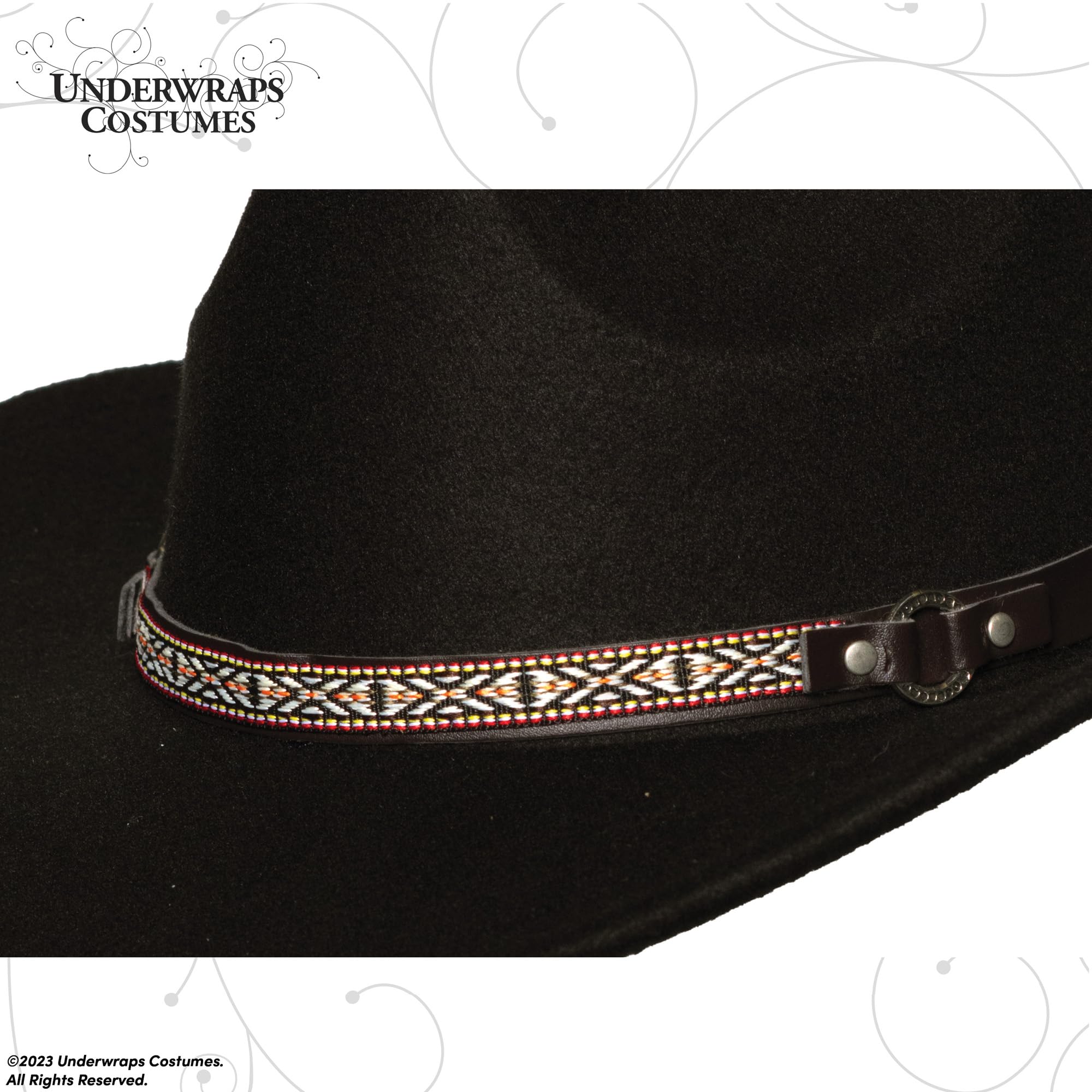 NEW SANSTHS Black Western Cowboy Hat Wide Brim Felt Suede Rodeo Party Costume Mens Black Cowboy Hat. Suede Cowboy Hat for Men. Western  main image 2