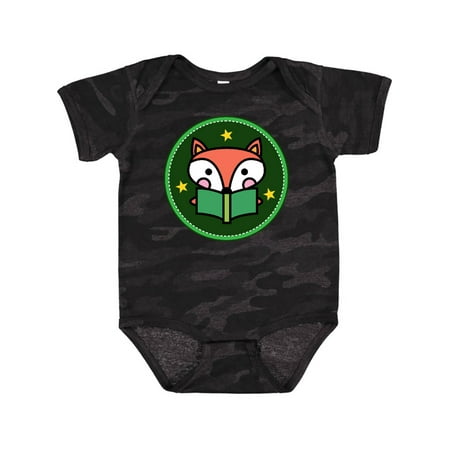 

Inktastic Reading Gift Fox with Book Gift Baby Boy or Baby Girl Bodysuit